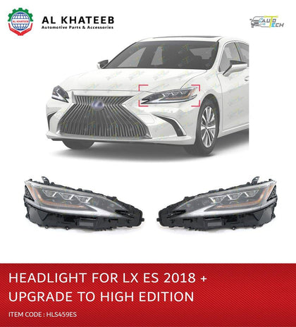 AutoTech Car Headlights Performance Es Series 2018+ High/Low Edition, 3 Lens 2Pcs/Set Black