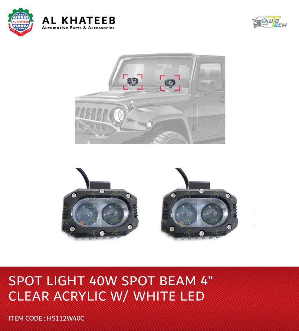 Universal Car LED Spot Light Offroad 40W, Spot Beam 4