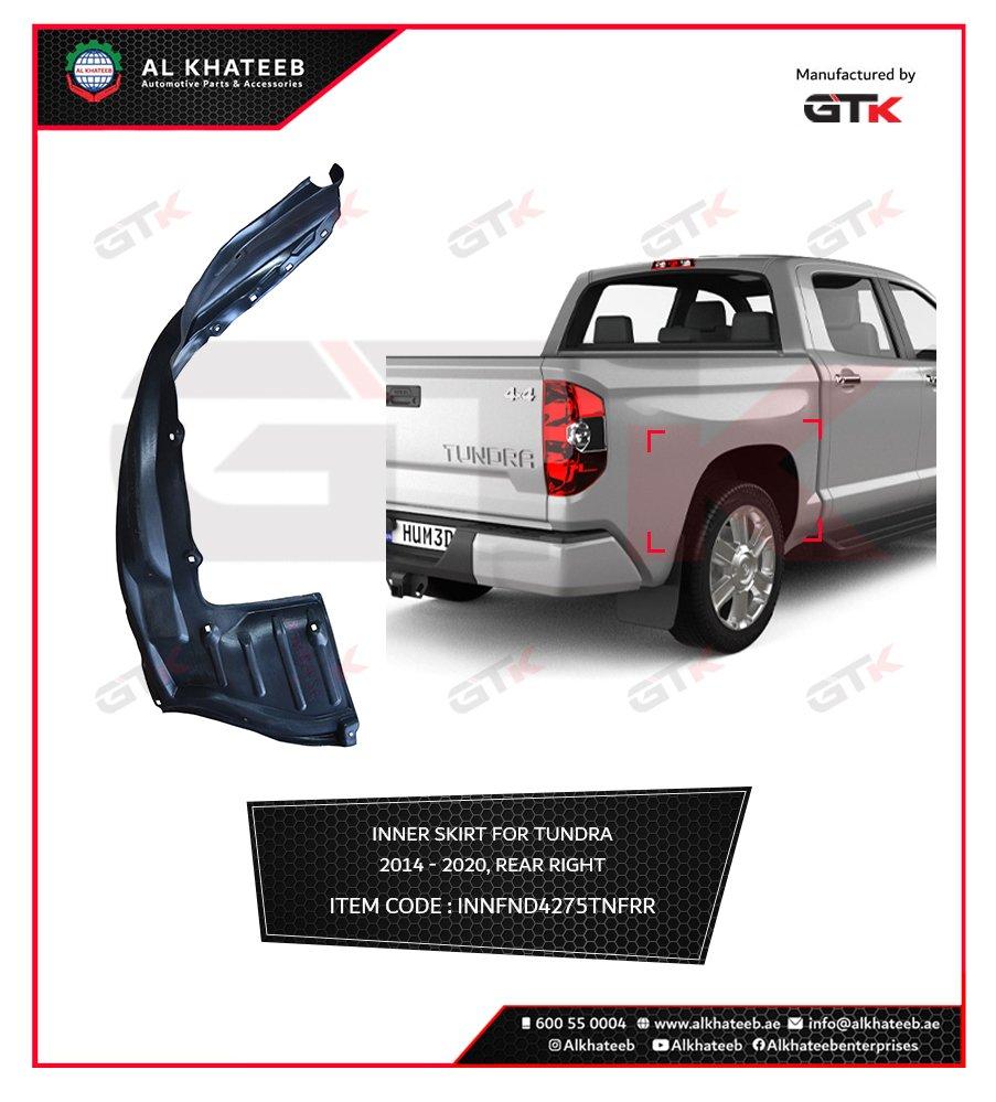 GTK Rear Splash Shield Inner Skirt Fender Liner Right Side Tundra 2014-2020