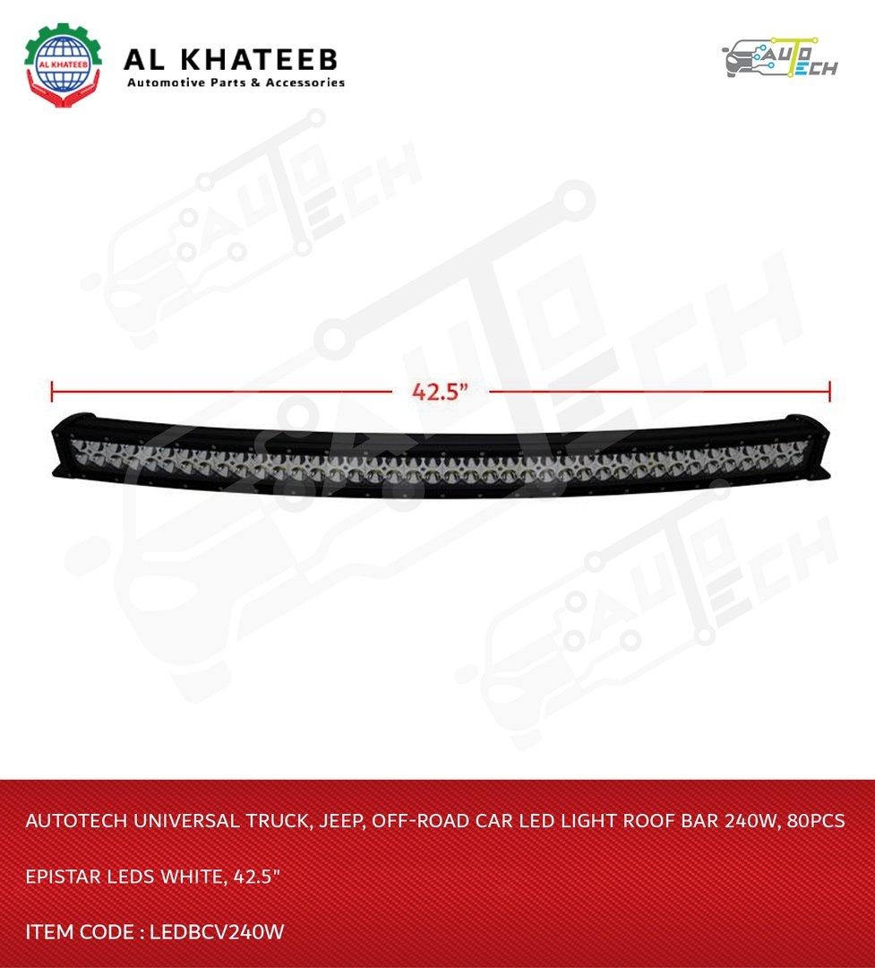 Universal Truck, Off-Road Car Led Light Roof Bar 240W, 80Pcs Epistar Leds White, 42.5
