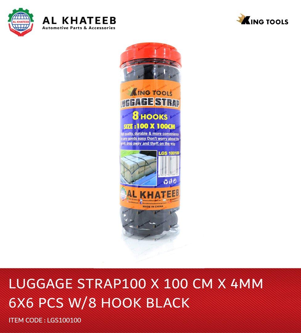 Cargo Luggage Strap Net For Pickup Truck Bed /Roof Rack /Car/Trailer With 8 Hooks 100X100Cm