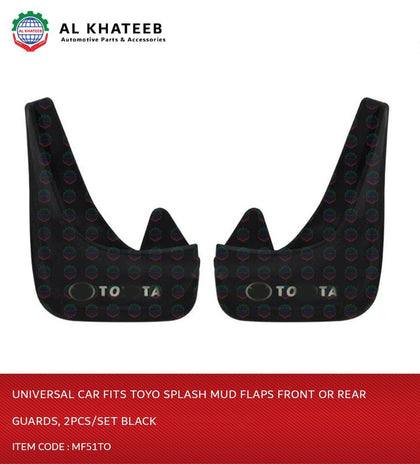 Car Fits Splash Mud Flaps Front Or Rear Guards, 2Pcs/Set Black