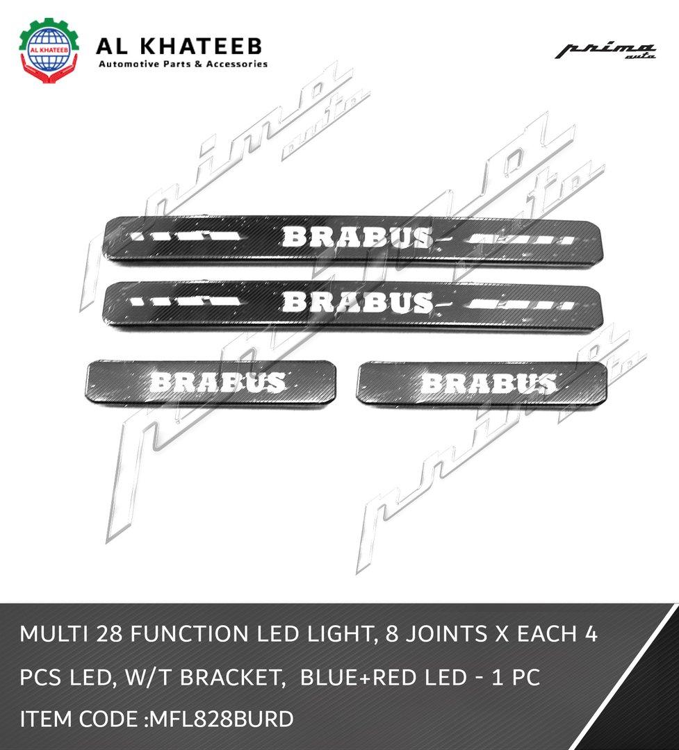 Multi 28 Function LED Light 8 Joints Each 4PCS LED with Bracker Blue_Red LED 1PC