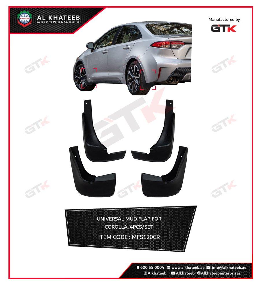Car Front & Rear Mud Flaps Splash Guard Kit Corolla, 4PCS/Set Black