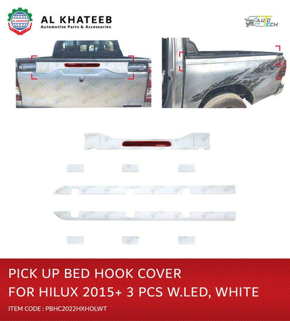 AutoTech Pick Up Door Hook Cover With 3Pcs LED Hilux 2015-2025, White