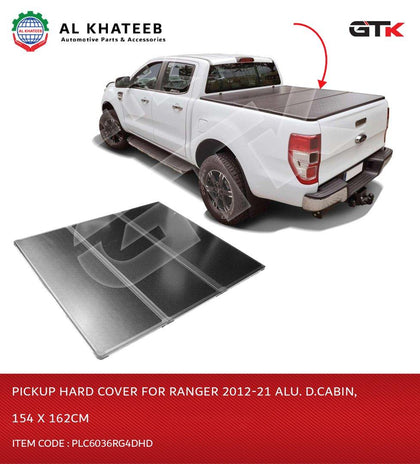 Pickup Hard Cover for Ranger 2012-22 Alu. D.Cabin, 154 X 162cm