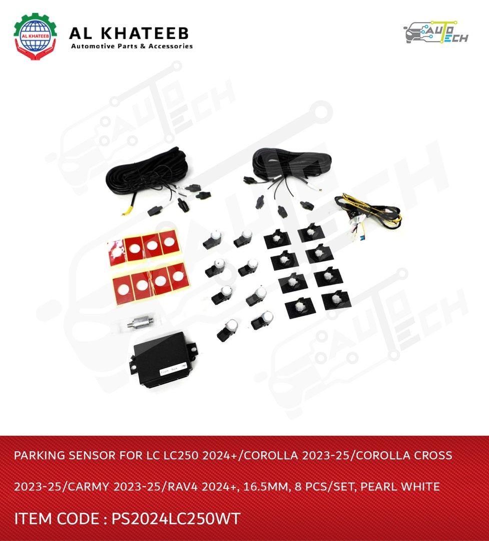 PARKING SENSOR FOR LC LC250 2024+/COROLLA 2023-25/COROLLA CROSS 2023-25/CARMY 2023-25/RAV4 2024+, 16.5MM, 8 PCS/SET, PEARL WHITE