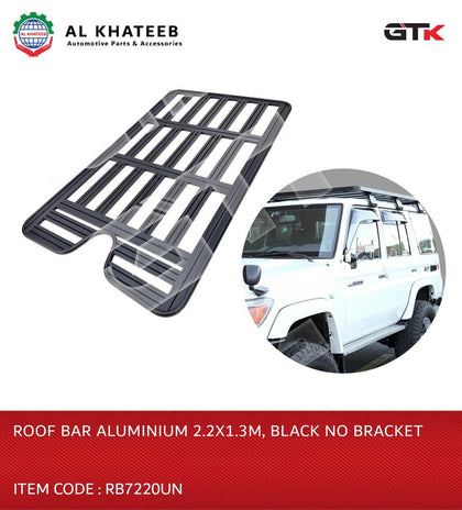 Roof Bar Aluminium 2.2X1.3M Black no Bracket