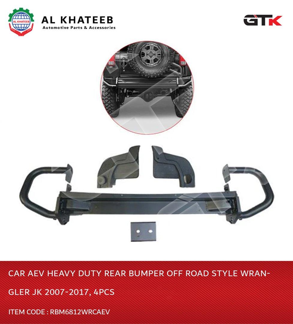 Car Aev Heavy Duty Rear Bumper Off Road Style Wrangler Jk 2007-2017, 4Pcs