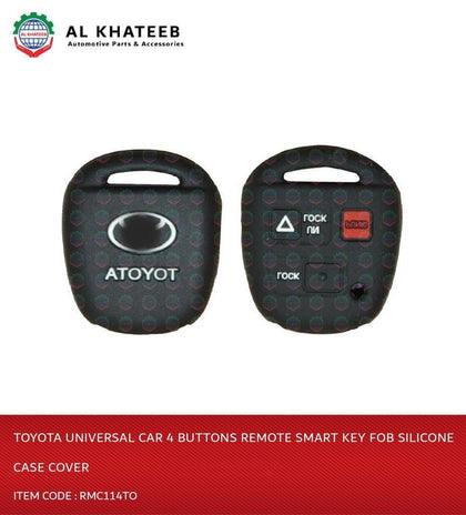 Universal Car 4 Buttons Remote Smart Key Fob Silicone Case Cover
