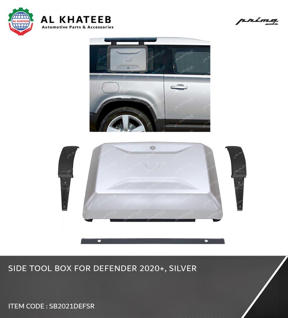 SIDE TOOL BOX FOR DEFENDER 2020+,SILVER