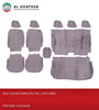 Seat Cover Complete PVC with Diamond Design in Middle 12PCS Dark Grey