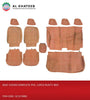 Universal Car Complete PVC Seat Cover 12Pcs Set, 5 Seater, Rusty Red