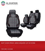 Auto Universal Car Seat Cover Pvc Leather Prince Jersey Jacquard, 11Pcs, 5 Seater, Black - 3105