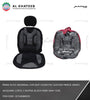 Auto Universal Car Seat Cover PVC Leather Prince Jersey Jacquard, 11Pcs, 5 Seater, Black-Dark Gray 3106