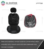 Auto Universal Car Seat Cover PVC Leather Prince Jersey Jacquard, 11Pcs, 5 Seater, Black With Gray Embroidery 3106