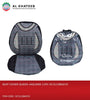 Auto Universal Car Seat Cover PVC Leather Prince Queen Jacquard, 11Pcs, 5 Seater, Black-Gray 3112