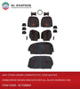 Seat Cover Crown, Complete PVC, Strat Quiled EMP&Crown Design Emb 16PCS/SET Black+Maroon Line