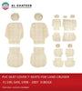 Car Leather Seat Covers For Land Cruiser FJ100 1998-2007 Gxr, 7 Seats, Dark Beige No.1