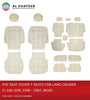 Car Leather Seat Covers For Land Cruiser FJ100 1998-2007 Gxr, 7 Seats, Dark Beige No.3