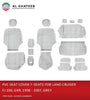 Car Leather Seat Covers For Land Cruiser FJ100 1998-2007 Gxr, 7 Seats, Dark Gray No. 4