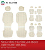 Car Leather Seat Covers For Land Cruiser FJ200 2008-2015 Vxr, 7 Seats, Dark Beige