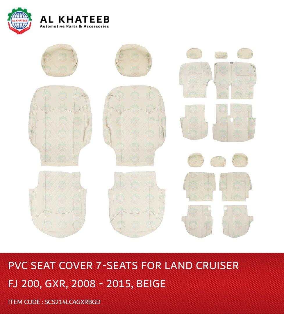 Car Seat Covers For Land Cruiser FJ200 2008-2015 Gxr, 7 Seats, D. Beige
