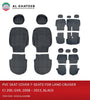 Car Seat Covers For Land Cruiser FJ200 2008-2015 Gxr, 7 Seats, Black
