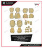 Prima Car Leather Seat Cover Front & Rear Land Cruiser FJ200 Gxr 2016+, 23Pcs Set, 7 Seater, Beige, No. 2