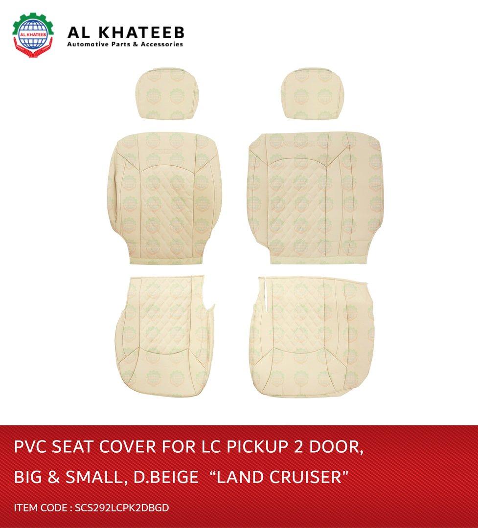 Al Khateeb Car Seat Covers For Land Cruiser Pickup 2 Door, Driver & Passenger, D. Beige