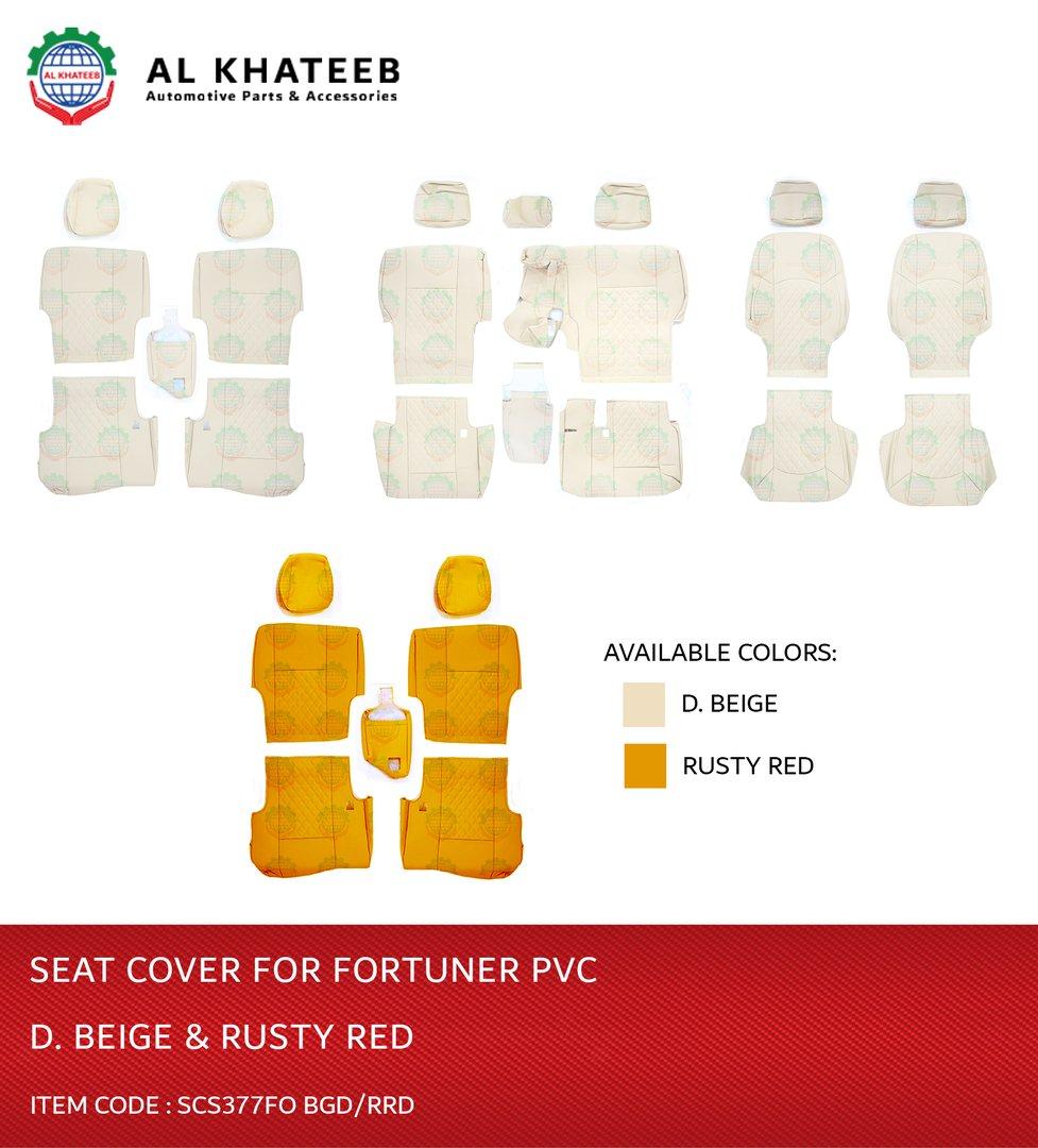 Auto Special Car PVC Leather Seat Covers Fortuner 2016-2020, 7-Seater, Dark Beige Color