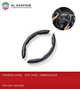 Universal Car Fit Steering Wheel Cover, 2PCS Joint, Carbon Black Color 38CM