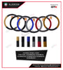 Universal Car Fit Glossy Black Leather Hand-Made Steering Wheel Cover 38Cm, Breathable & Non-Slip, Beige