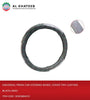 Universal Car Steering Wheel Cover Tiny Leather, Black+Gray