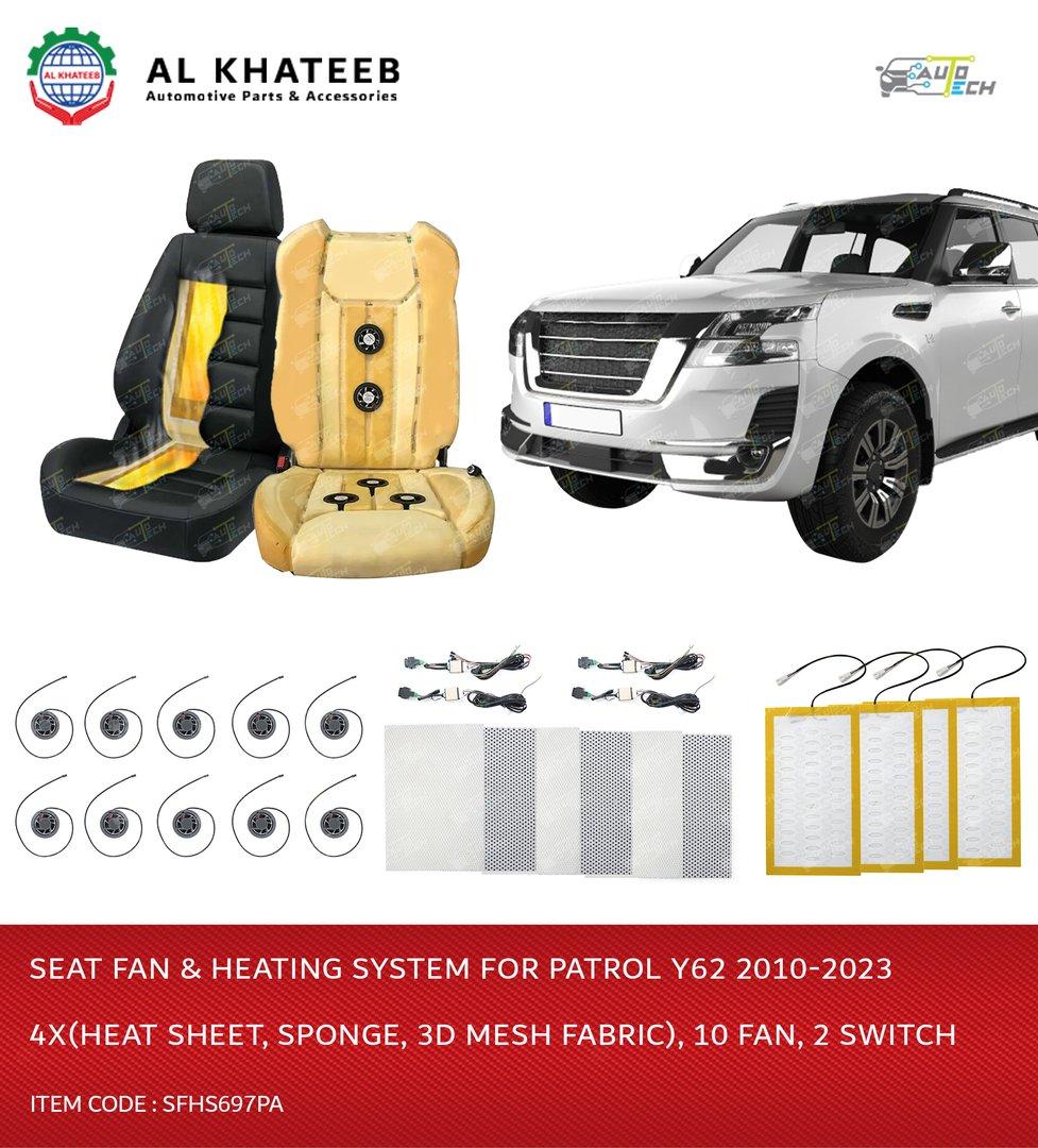 AutoTech Car Seating Cooling & Heating Fan System 12V Patrol Y62 2010-2023 With 10-Fan 2 Switch Harness