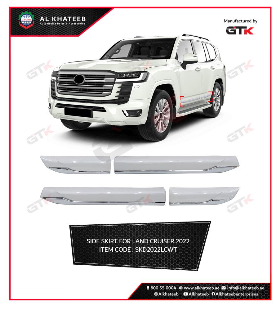 Car Side Skirt Door Body Moulding Cladding Trim Decoration Land Cruiser Lc300 2022+, 4Pcs/Set White