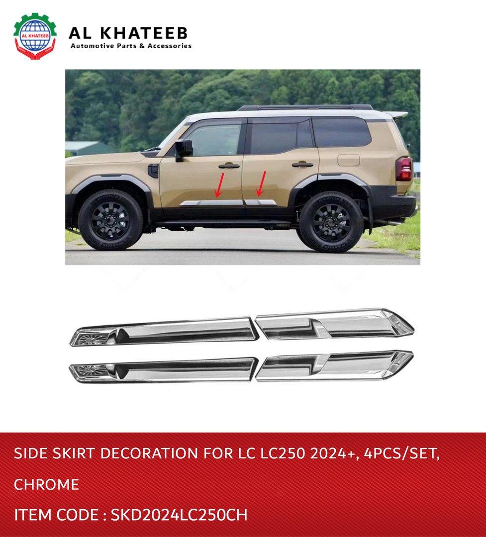 SIDE SKIRT DECORATION FOR LC LC250 2024+, 4PCS/SET, CHROME