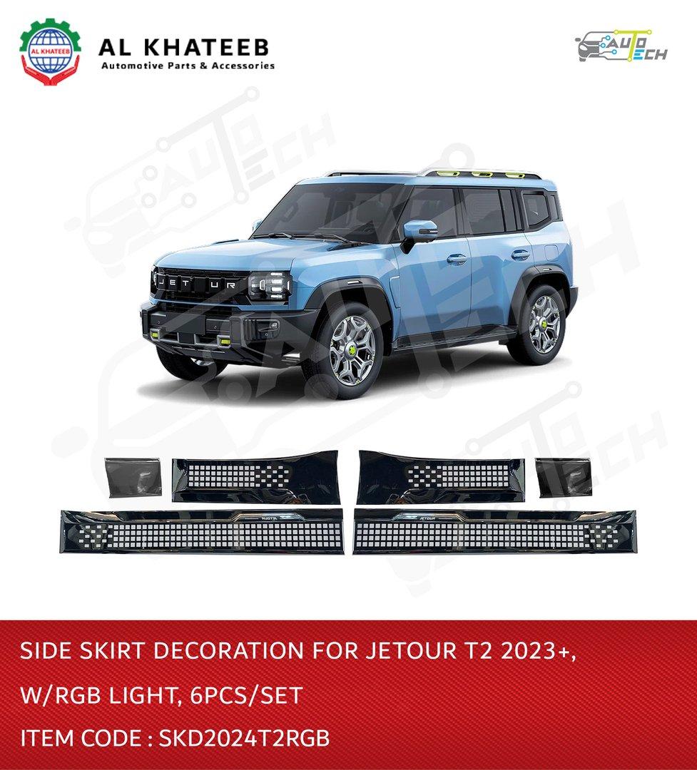 Side Skirt Decoration for T2 2023+ with RGB Light 6PCS/SET