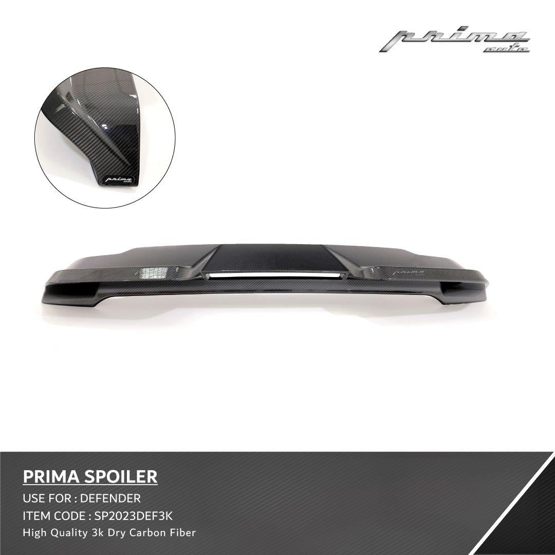 Prima Auto Car Rear Roof Spoiler Trunk Lip Tail Wing Defender 2020+, High Quality 3K Dry Carbon Fiber