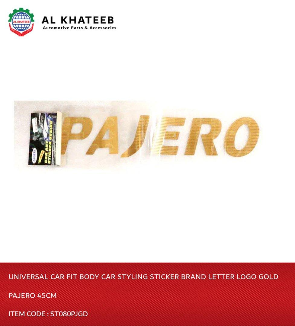 Univesal Car Fit Body Car Styling Sticker Brand Letter Logo Gold Pajero 45Cm