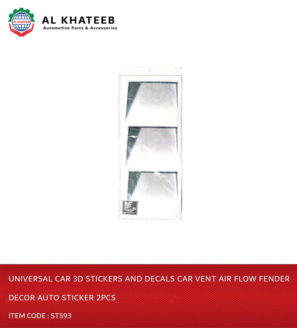 Universal Car 3D Stickers And Decals Car Vent Air Flow Fender Decor Auto Sticker 2Pcs - St593