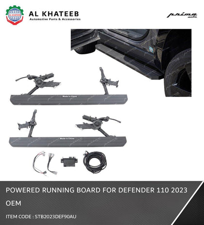 AutoTech Car Powered Electric Running Boards Side Steps 4-Door Defender 110 2020-2023, OEM Style