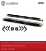 Car Aluminum + ABS Plastic Running Boards Side Step Bar Pedals And Brackets Prado FJ120 2003-2009, White