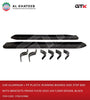 Car Aluminum + Pp Plastic Running Boards Side Step Bar With Brackets Prado FJ150 2010-2017,OEM Design, Black