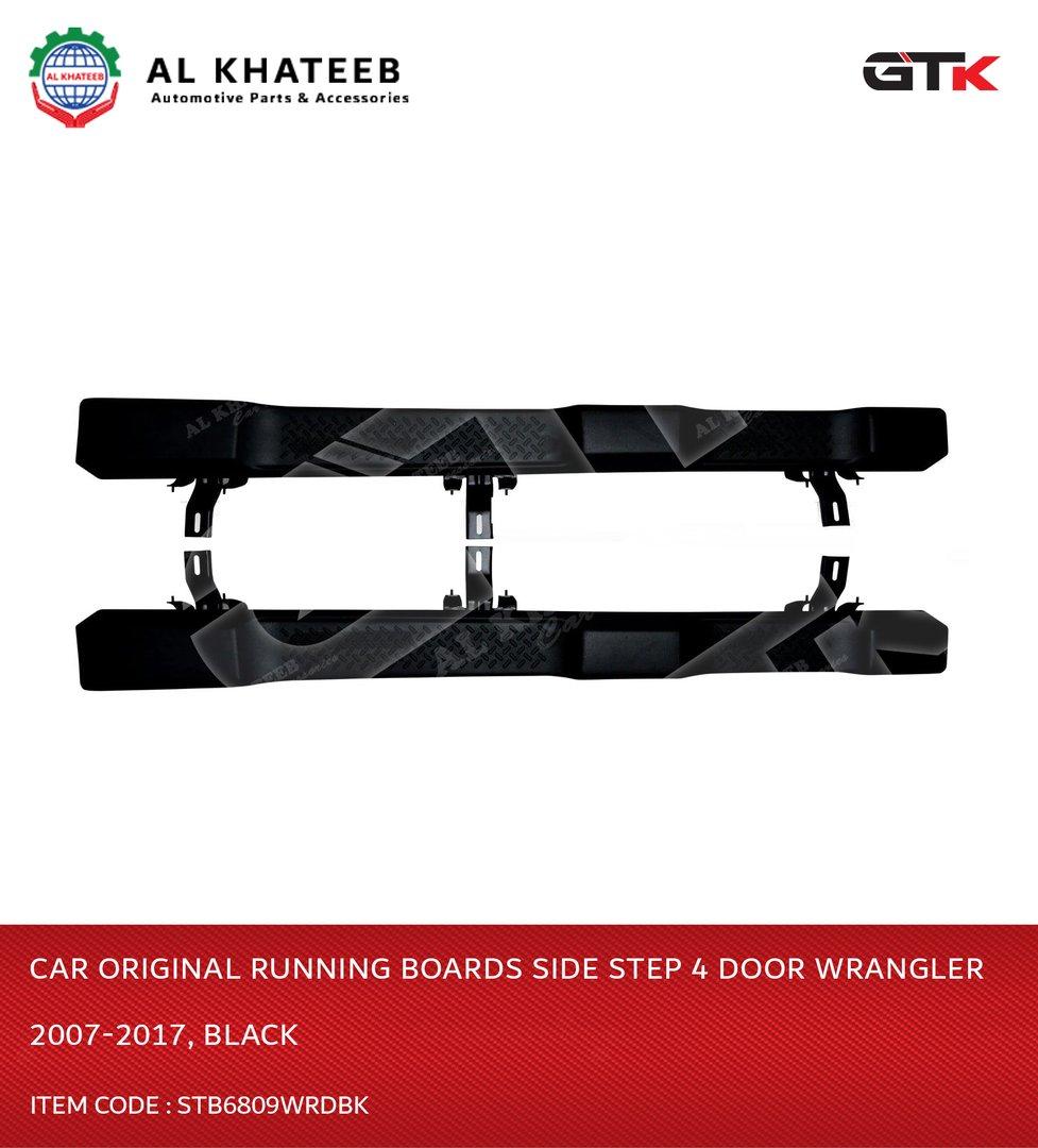 Car Original Running Boards Side Step 4 Door Wrangler 2007-2017, Black