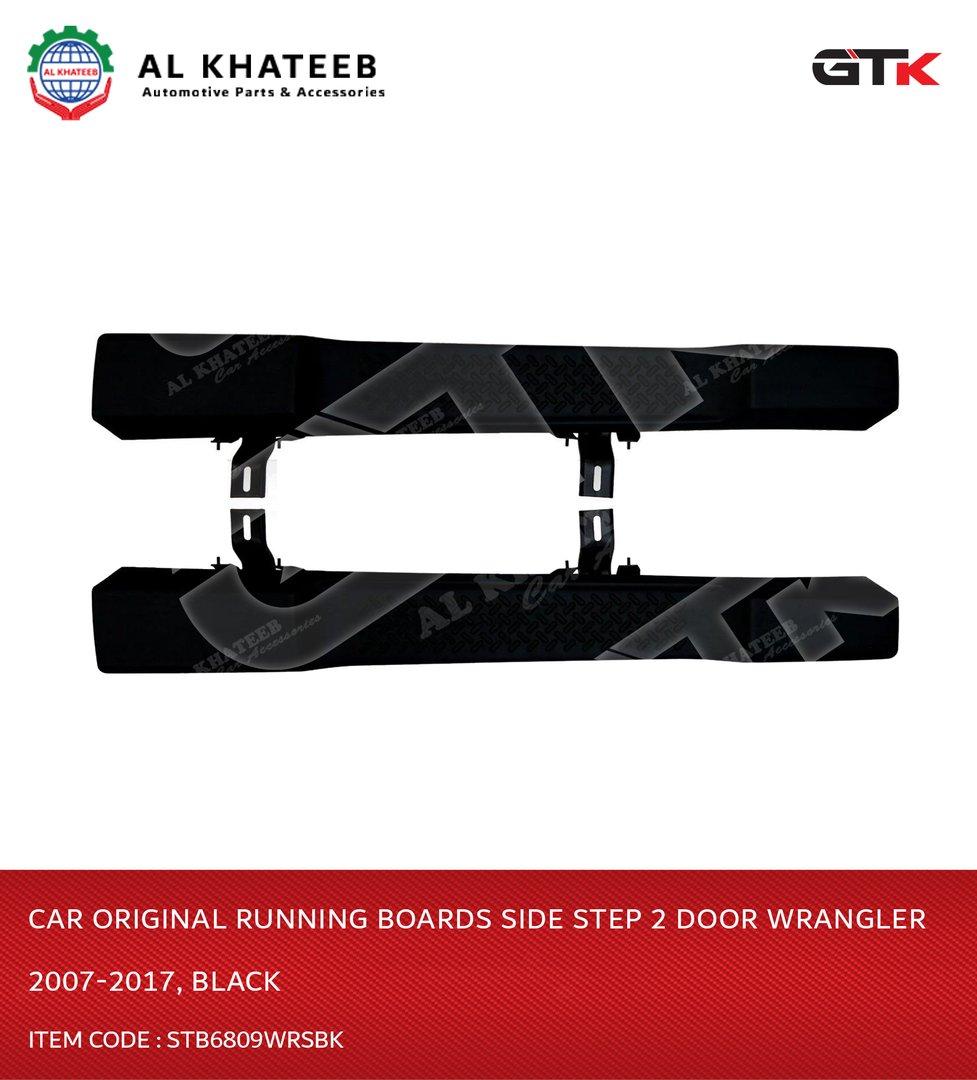 Car Original Running Boards Side Step 2 Door Wrangler 2007-2017, Black
