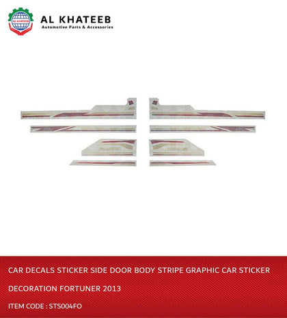 Car Decals Sticker Side Door Body Stripe Graphic Car Sticker Decoration Fortuner 2013
