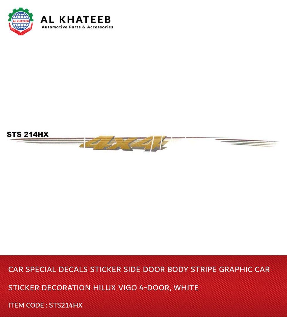 Car Special Decals Sticker Side Door Body Stripe Graphic Car Sticker Decoration Hilux Vigo 4-Door, White