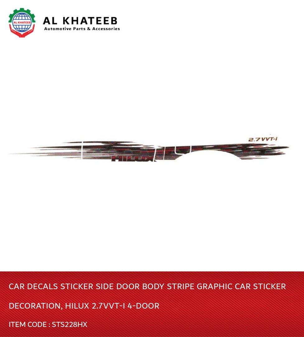 Car Decals Sticker Side Door Body Stripe Graphic Car Sticker Decoration, Hilux 2.7Vvt-I 4-Door