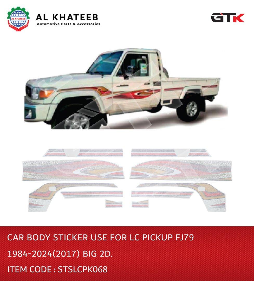 CAR BODY STICKER USE FOR LC PICKUP FJ79 1984-2024(2017) BIG 2D.
